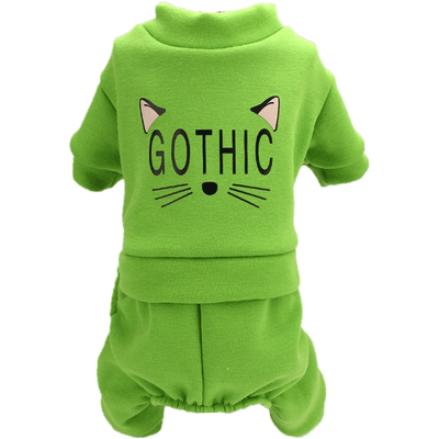 泰迪比熊博美小型加绒新款四脚衣