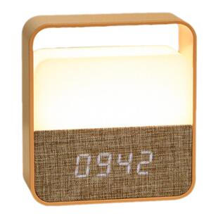 美的小夜灯闹钟学生宿舍卧室床头睡眠护眼按键开关插电床上用婴儿