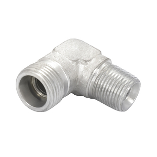 永华伊顿标准卡套直角弯头油管铜管接头1CT9轻型碳钢液压过渡接头