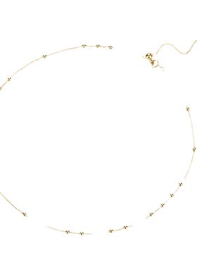 S925纯银项链女气质金色INS小