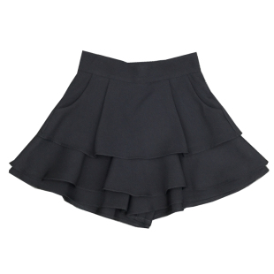 秋冬胖mm大码蛋糕短裙女防走光裤衩裙大码女装黑色a字裤裙半身裙