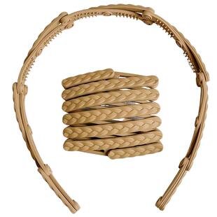 刘海碎发整理神器旅行可伸缩折叠珍珠发箍防滑带齿头箍洗脸发卡女