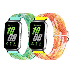 jetman适用于三星Galaxy fit3尼龙编织表带sm-r390智能运动时尚手环腕带samsung新款弹力透气表链替换配件