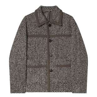 JDV商场同款复古羊毛夹克春秋季新品百搭宽松休闲外套男装WJK5353