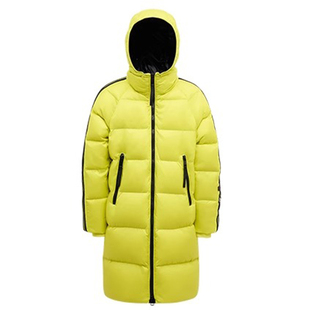 LINC金羽杰专柜正品连帽运动感中长款面包羽绒服女Y24606251