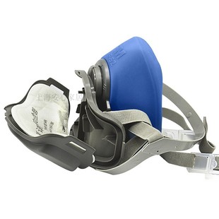 3M HF-52硅胶防毒半面具有机蒸气颗粒物粉尘3200升级5217油漆面罩