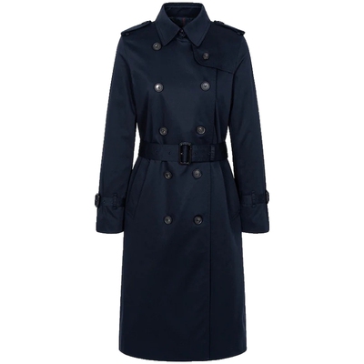 滨波双排扣简约长款风衣