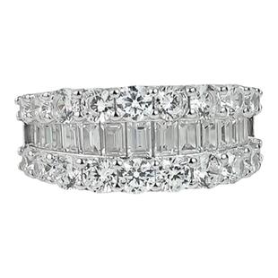 宽版T方排钻戒指女ins冷淡风925银食指戒小众设计轻奢日常叠戴