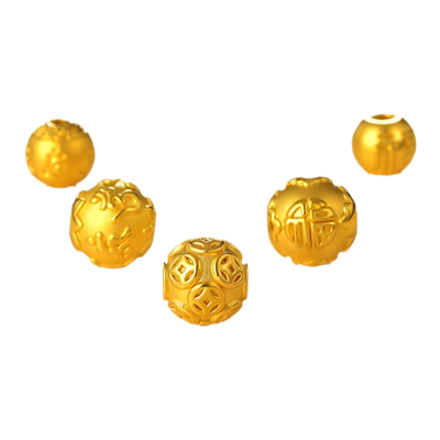 转运珠路路通福字硬足金
