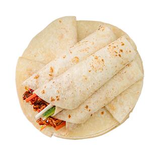 低脂烫面春饼皮手工烤鸭烤肉卷饼手抓饼无油添加早餐山东卤肉薄饼