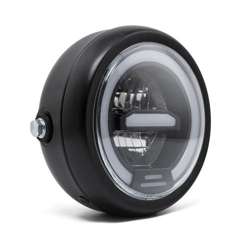 包邮CG125GN天骏复古摩托车改装LED前照灯大灯日行灯支架总成通用