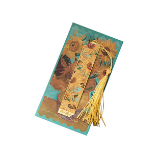 复古油画书签新年小礼品高档精致金属梵高书签古典创意高颜值生日礼物女生文创纪念伴手礼小学生奖品奖励文具