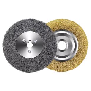 手磨机钢丝轮除锈钢丝刷打磨抛光角磨机100型平型扭丝轮手磨光机