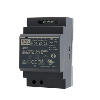 明纬导轨HDR开关电源12V24V直流
