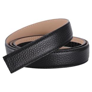 女士无头带条自动扣带身真皮腰带无扣商务皮带不带头裤带头层牛皮