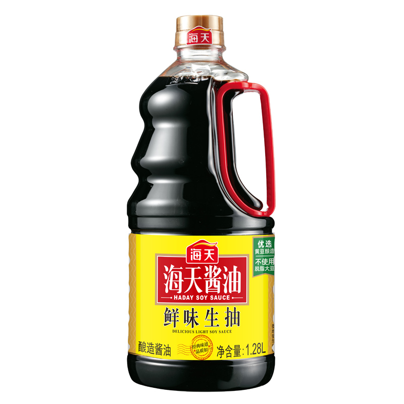 海天酱油鲜味生抽1.28L*4黄豆酿造蒸鱼豉油批发煲仔饭肠粉酱汁