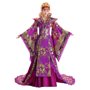 汉服全套古装一整套女唐朝贵妃服古代成人紫色皇后宫廷服装演出服