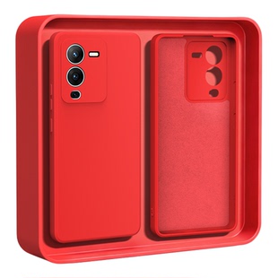 新年红适用vivoS15手机壳S15Pro新款S15e液态硅胶vivo保护套viv0全包防摔本命年红色马年高端男女系列por外壳