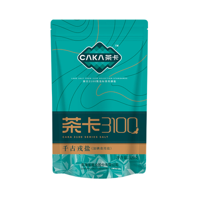 茶卡3100 千古戎盐320g*10袋加碘盐大青盐食盐家用