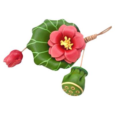 洋芋『花开如期』真皮手工挂饰