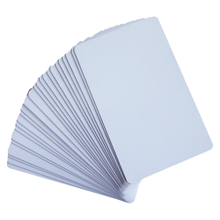 证卡打印PVC双面覆膜塑料白卡移动通信打孔标签名牌CR80白卡异形定制印刷会员卡二维码订制UV数码打印空白PVC