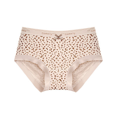 复古美拉德磨毛印花大码内裤女士