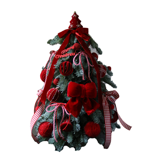 2025新款仿真诺贝松圣诞树前台吧台桌面装饰摆件家用小型