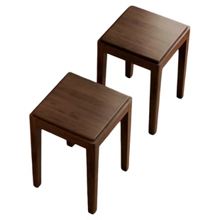 安居客凳子家用结实耐用加厚圆凳板凳客厅可叠放待客备用凳实木凳