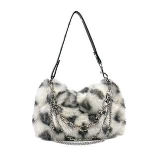 DEYJA COO秋冬新品毛茸茸高级感腋下包时尚百搭毛绒单肩斜跨女包