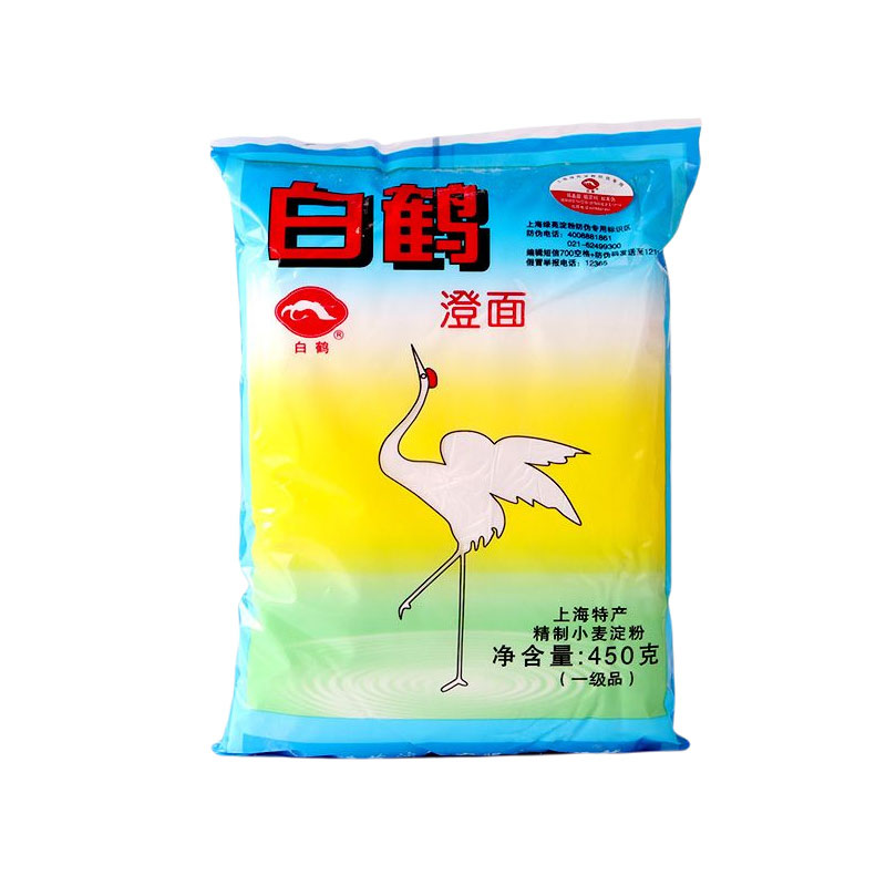 白鹤牌澄面450g5包粉水晶凉皮家用商用食用小麦淀粉澄粉肠粉