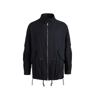 ESAT 莱赛尔中长款衣身抽绳立领廓形外套