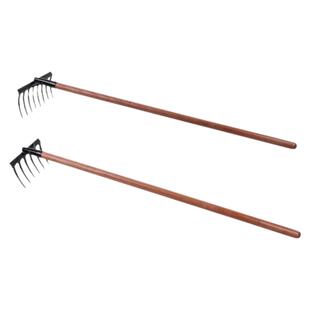 耙子松土农具九齿钉耙翻地除草神器搂扒草园艺农用工具大全铁耙子