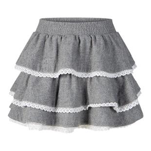 HERLIAN 秋冬新品女士绣花装饰百褶蛋糕短裙 女