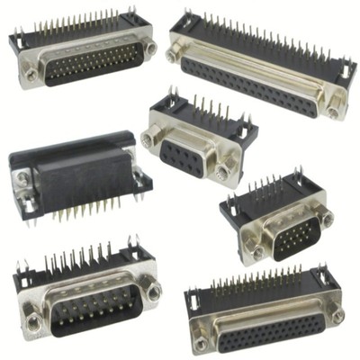 DR9镀金/锡弯脚焊板15p62p公母头