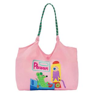 MYTIMELAB摩太潮玩超能量水腋下刺绣包手提单肩大容量通勤补习袋