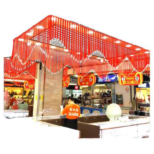 新年装饰品水晶丝带吊饰商场珠宝店面黄金店春节创意美陈活动布置