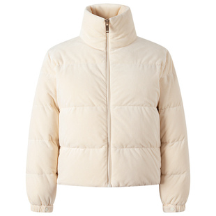 [灯芯绒]Navigare意大利小帆船休闲短款羽绒服女冬季宽松保暖外套