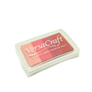 日本Tsukineko月猫 VersaCraft 多用彩虹色印台大色渐变彩虹印泥水性手账diy橡皮印章盖色