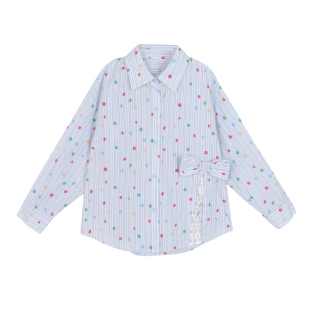 NORNOR陈大猪女童纯棉衬衫薄款春季超好看洋气衬衣儿童外套上衣女