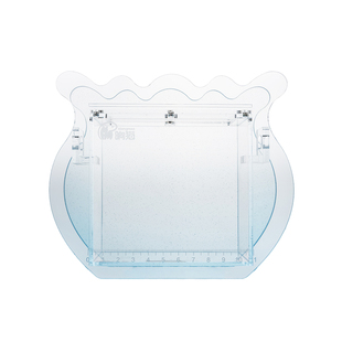 响猫观鱼盒新款鱼缸形状透明带盖观察盒野采带刻度尺便携式观鱼器