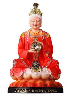 红衣服树脂佛像无生老母无生三圣