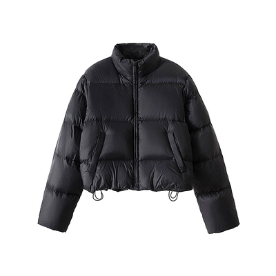 短款立领加厚羽绒服女