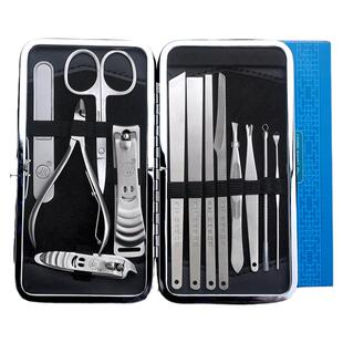 天艺扬州三把刀剪指甲刀钳修甲美甲工具13件套装家用套装含修脚刀