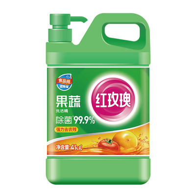 红玫瑰果蔬洗洁精8斤餐饮去油快