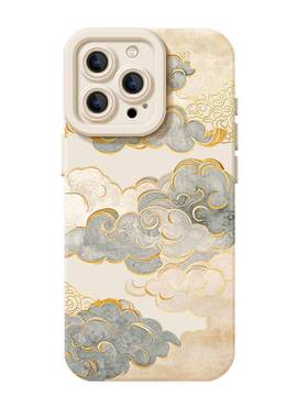 金边祥云适用苹果17手机壳iPhone16promax国风15新款14祥云纹13高级感12男11女款x新中式xr外xs保护8套7软壳