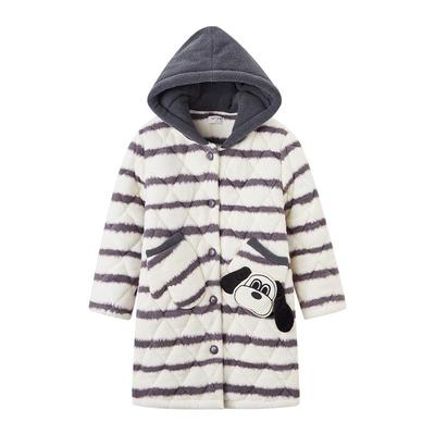【强抗寒果粒绒】儿童家居袍连帽