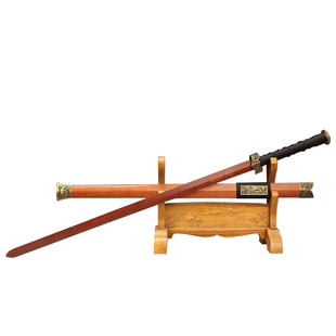 仿真七星桃木剑木汉剑金属竹剑儿童木质宝剑汉服表演龙泉市未开刃