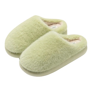 2025新款毛绒棉拖鞋女士秋冬季居家室内保暖包头拖鞋厚底防滑棉鞋