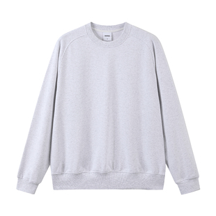 BENPANDA 纯色圆领廓形刺绣卫衣男款宽松通勤套头上衣2026春季