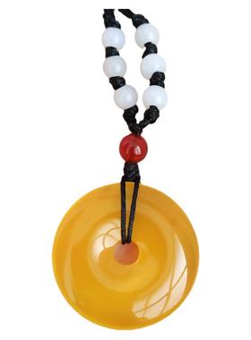 天然冰种金黄色小吊坠玛瑙玉石